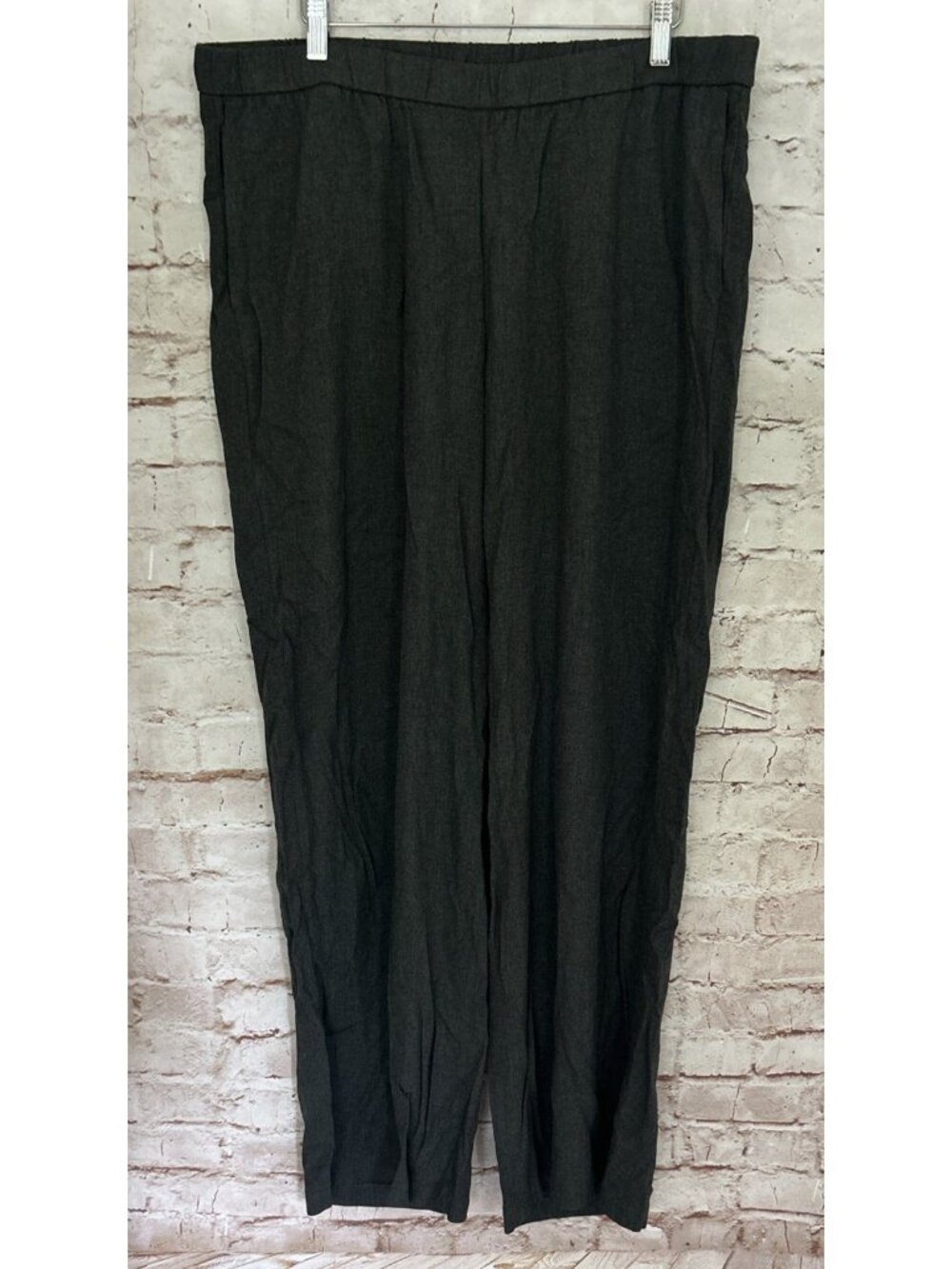 J Jill Pure Jill Wide Leg Pants Women's Size XL Tall Charcoal NEW 36 x 33